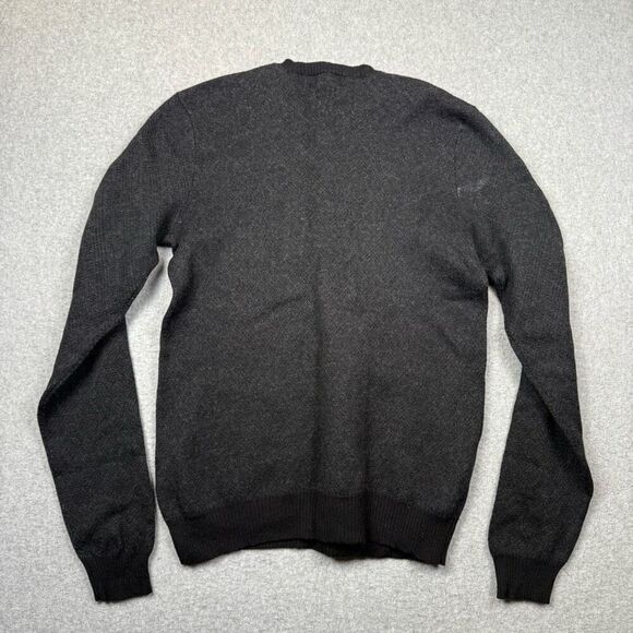 Polo by Ralph Lauren Mens Large Pullover 100% Merino Wool Sweater Gray V Neck - Picture 5 of 6